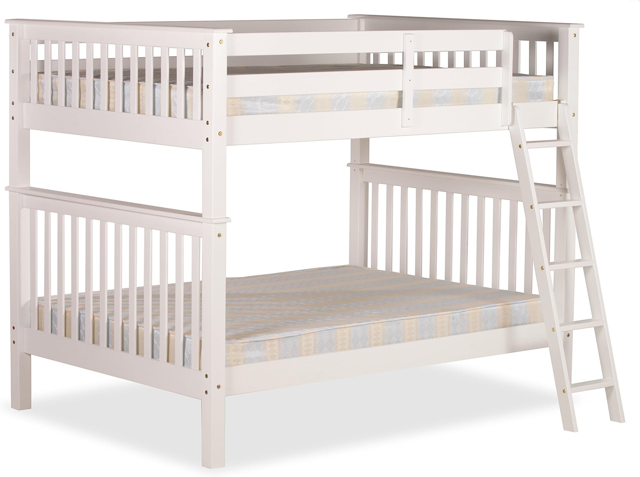 4FT OVER 4FT AMANI MALVERN BUNK BED IN WHITE WITH 2 FLEX 1000 MATTRESSES AND TWO UNDERBED DRAWERS