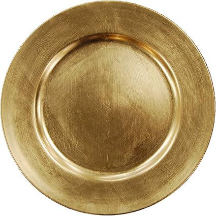 Assiette De Présentation Métallique Rouge 33 Cm - Tamu Tamu - Pour Table De Fête, Service élégant - Compatible Avec Assiettes à Salade Et Bols