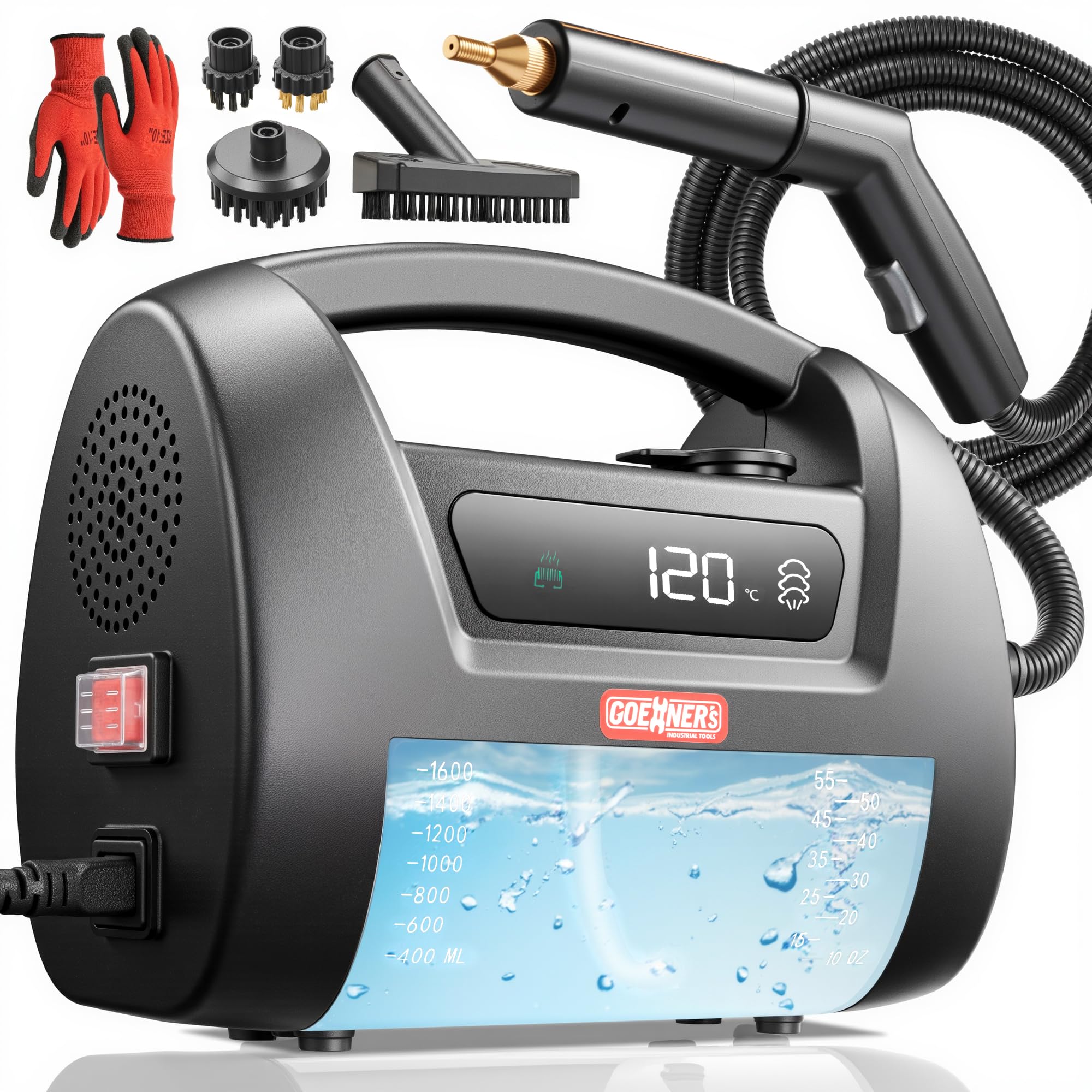 Photo 1 of ???? ???????? Handheld Steam Cleaner for Home, 248°F/3.5Bar High Pressure Hand held Steam Cleaner, Heats in 20s Portable Steamer for Cleaning Car Detailing Grout Tile Bathroom (Black)