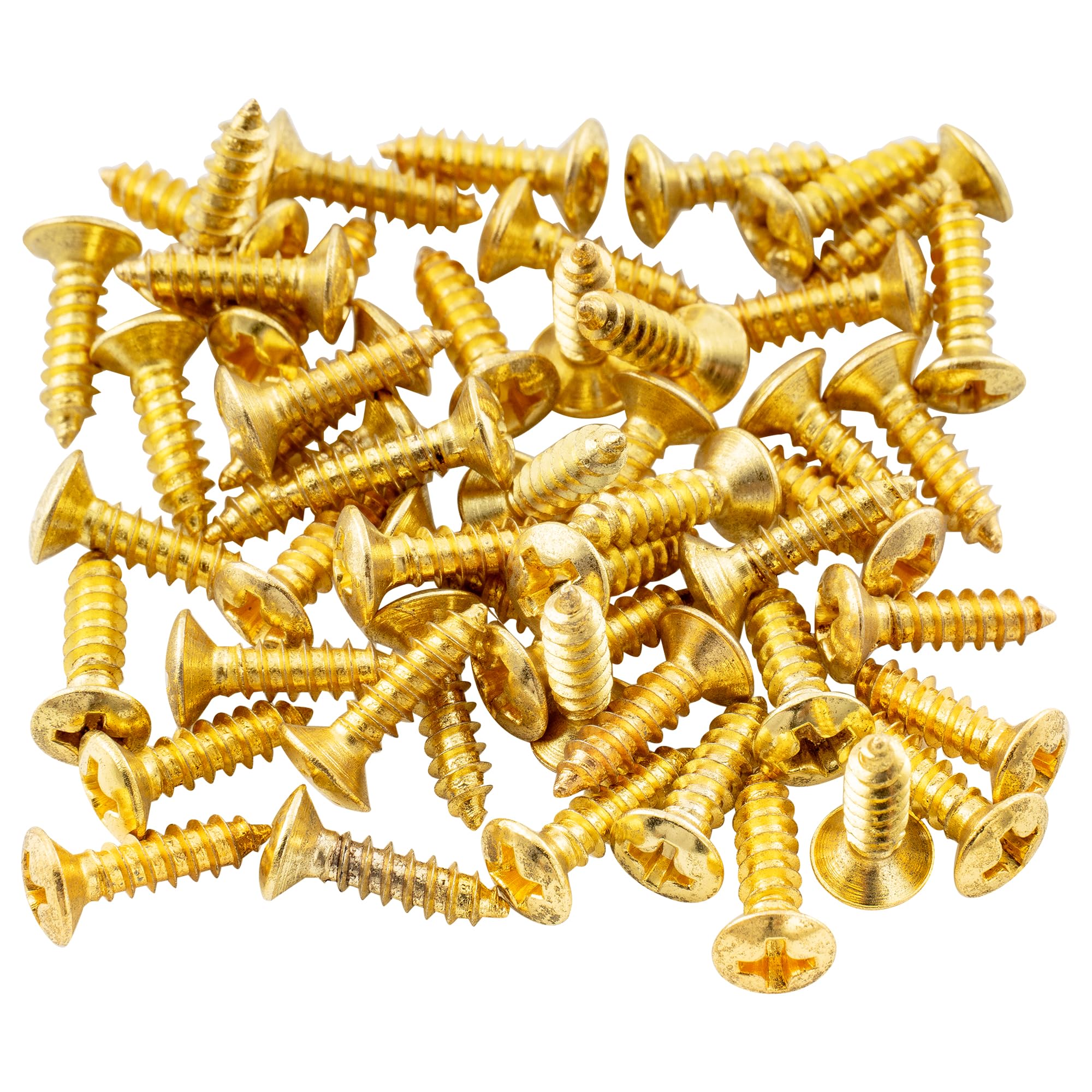 Musiclily 3x12mm Guitar Bass Pickguard Mounting Screws Scratch Plate Screws for Fender Strat Tele Electric Guitar Bass,Gold (50 Pieces) โ image 1