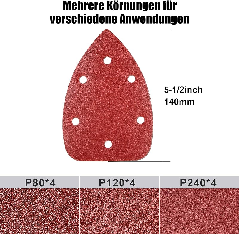 HYCHIKA Schleifmaschine, 140W Deltaschleifer, 13000 OPM.