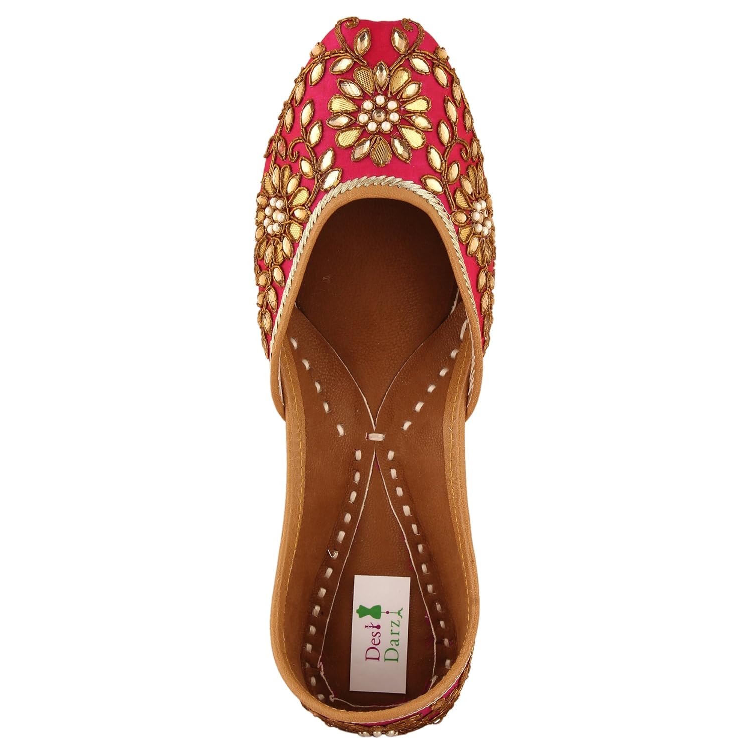 desi darzi women's ethnic fabric juttis