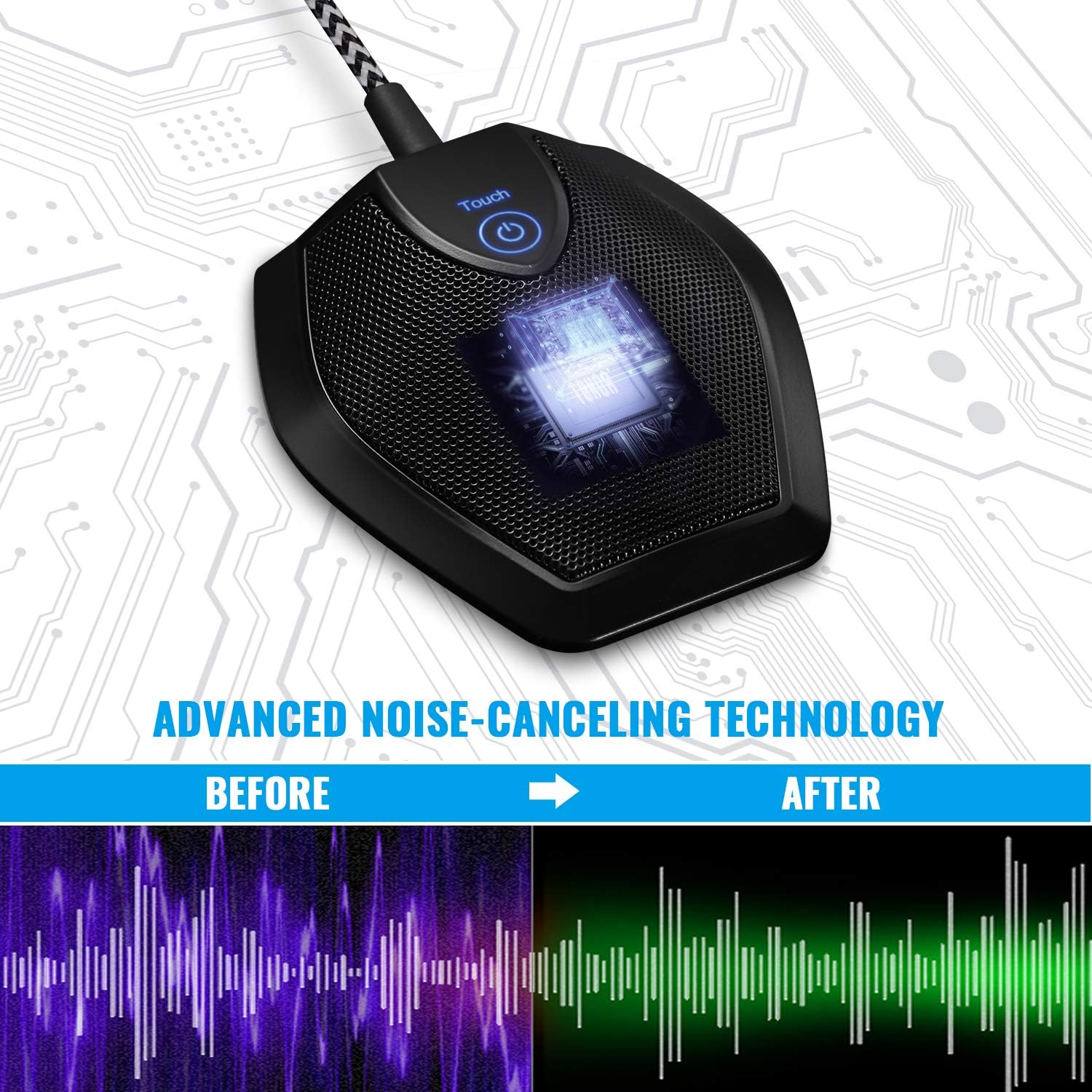 TONOR Conference USB Microphone, Omnidirectional Condenser PC Mic for Video Conference, Recording, Skype, Online Class, Court Reporter, Plug & Play Compatible with Mac OS X Windows PC Compute: Computers & Accessories