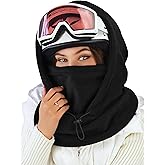 Fleece Balaclava Over Helmet - Warm Helmet Ninja Hood - Snowboard Hooded Hat Neck Gaiter Ski Mask