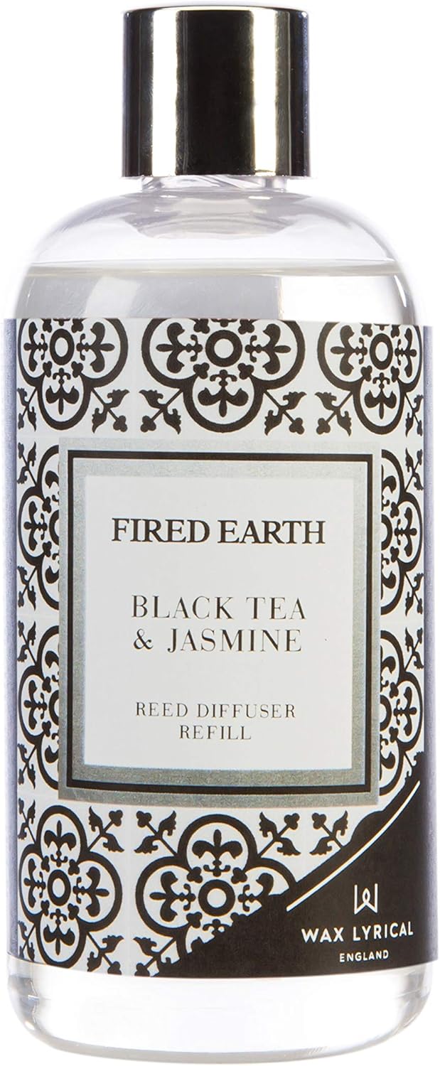 Wax Lyrical Fired Earth Black Tea & Jasmine Reed Diffuser Refill - 200ml, Multicolor, 200 ml (Pack of 1)