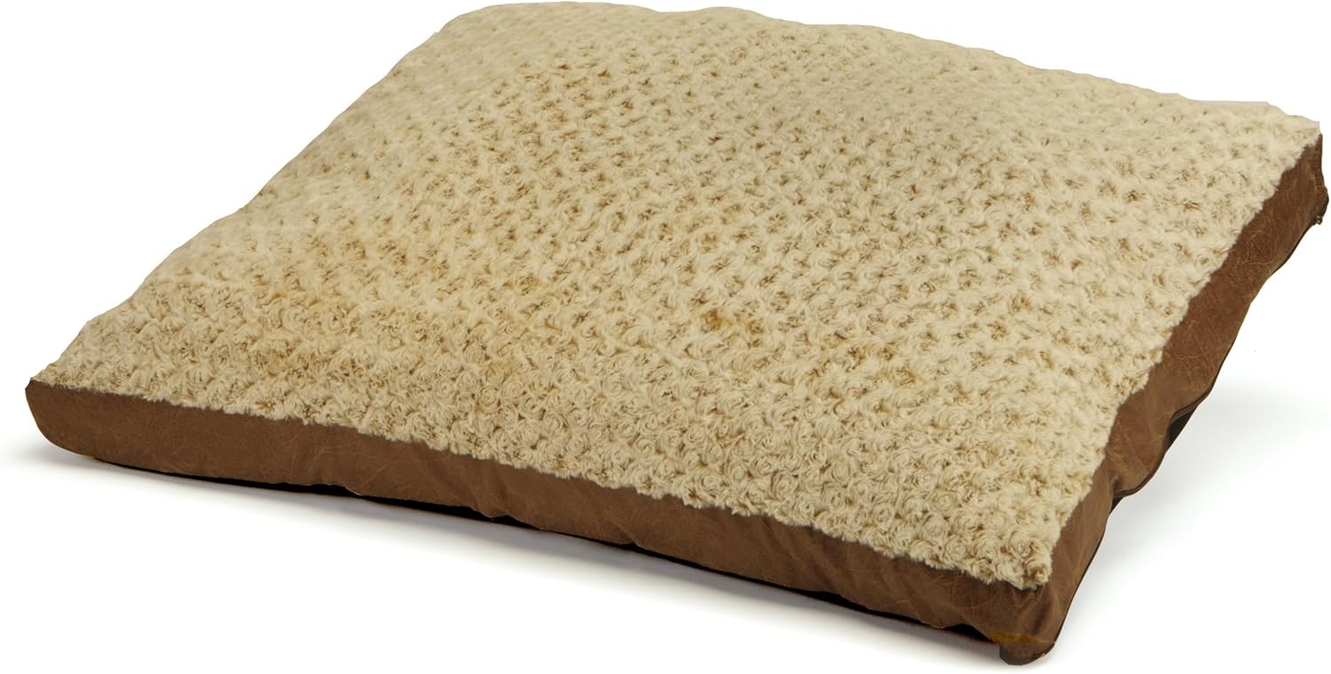 Amazon Com Brinkmann Pet Luxury Gusseted Faux Leather And Fur Pet Bed 29 Inch By 39 Inch Leather Dog Bed Pet Supplies