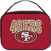 FOCO NFL Unisex-Adult Officially Licensed Wordmark Team Color Big Logo Football Zip Closure 7L Lunch Bag - San Francisco 49ers