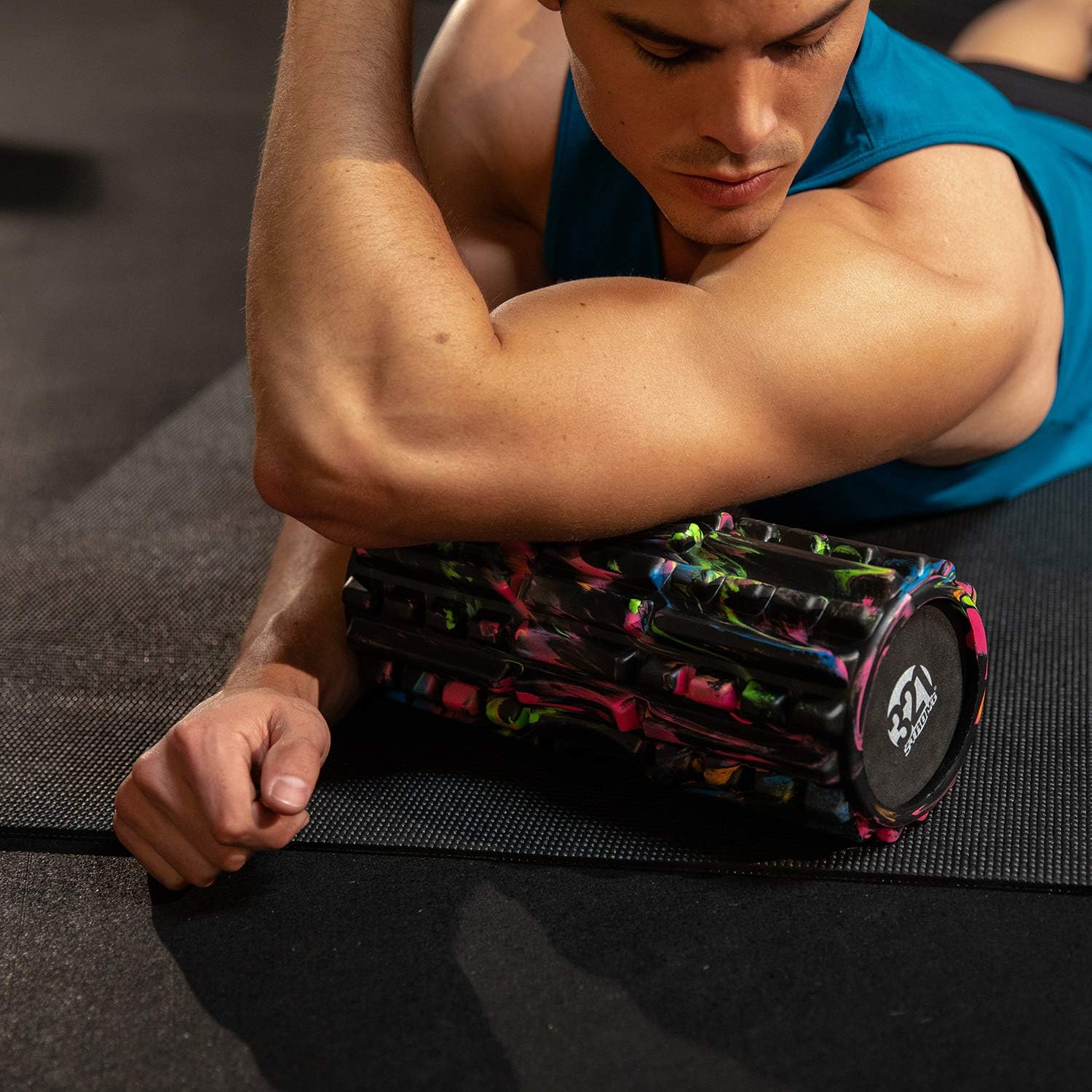 321 STRONG Foam Roller - Extra Firm High Density Deep Tissue Massager with Spinal Channel, for Muscle Massage and Myofascial Trigger Point Release, with 4K eBook - Alien: Sports & Outdoors