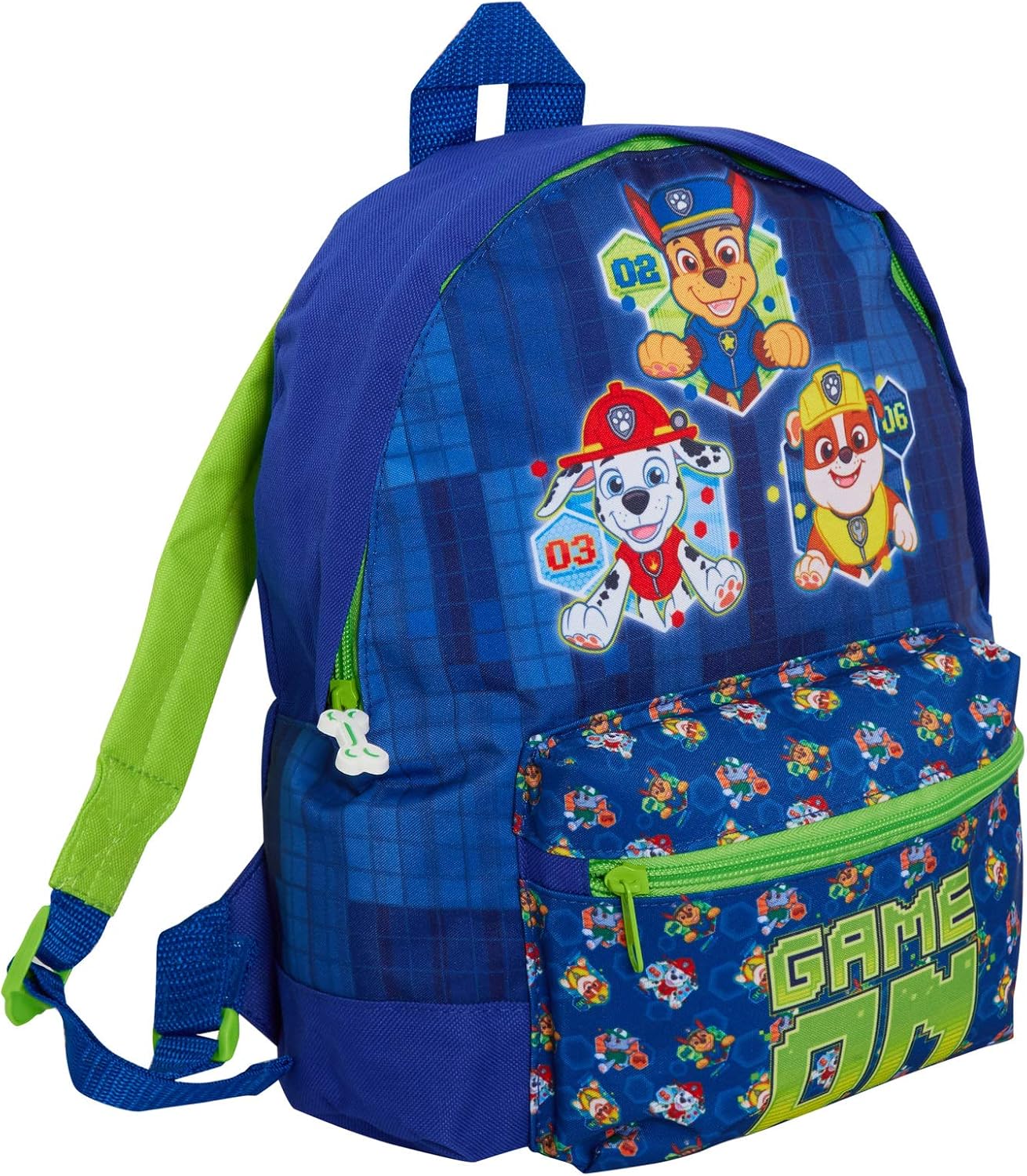 Kids Paw Patrol Backpack Game On with Big Pocket Chase Marshall Rubble School Nursery Holiday Lunch Book Bag Rucksack