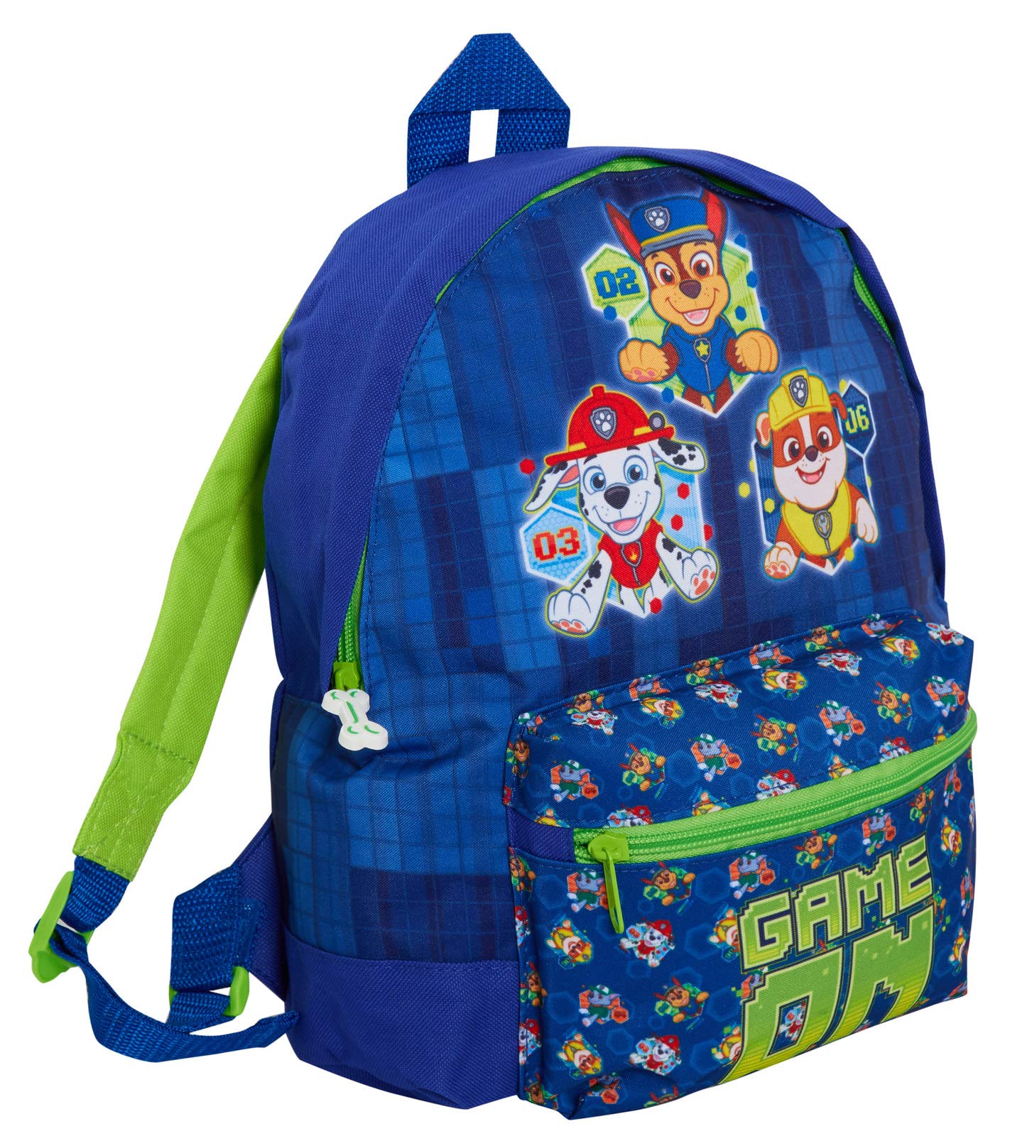 Paw Patrol Kids Backpack Game On with Big Pocket Chase Marshall Rubble School Nursery Holiday Lunch Book Bag Rucksack
