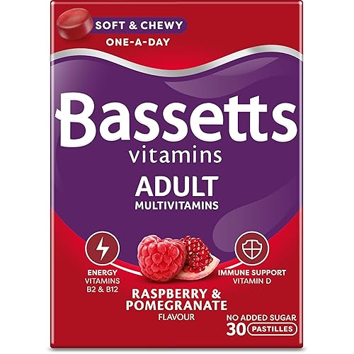 Bassetts Vitamins Adult Raspberry & Pomegranate Flavour Multivitamins 30 Gummy Pastilles