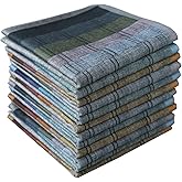 BonjourMrsMr Mens Cotton Handkerchiefs Classic Hankies Assorted Pack