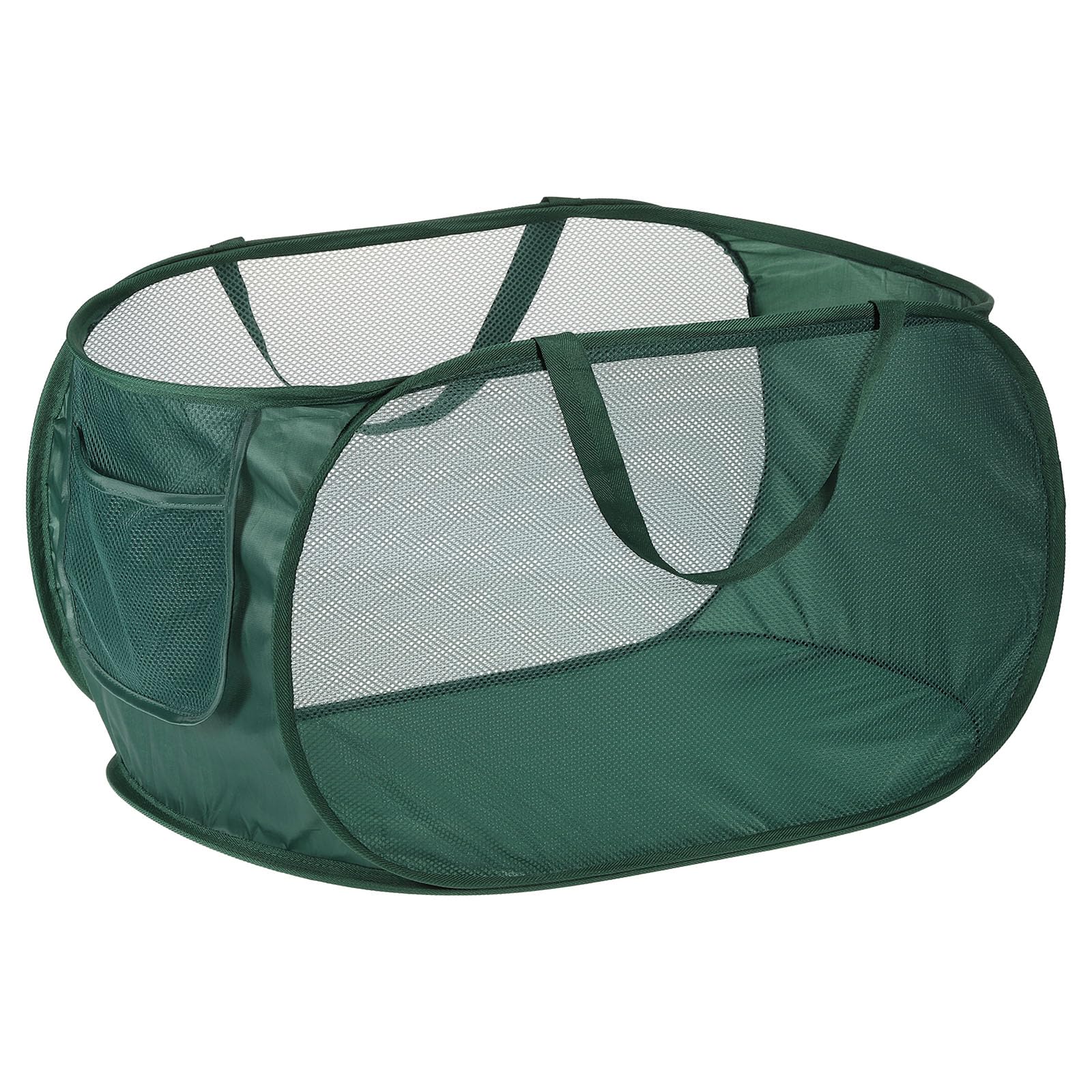 PATIKIL Laundry Hamper, Collapsible Laundry Baskets Dirty Clothes Laundry Bag with Handles for Laundry Room, Travel, Dark Green