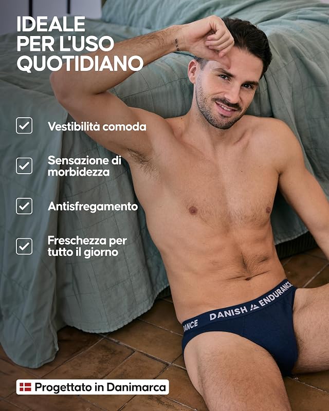 Slip Uomo bambù, 3 o 6 Paia, Nero, M