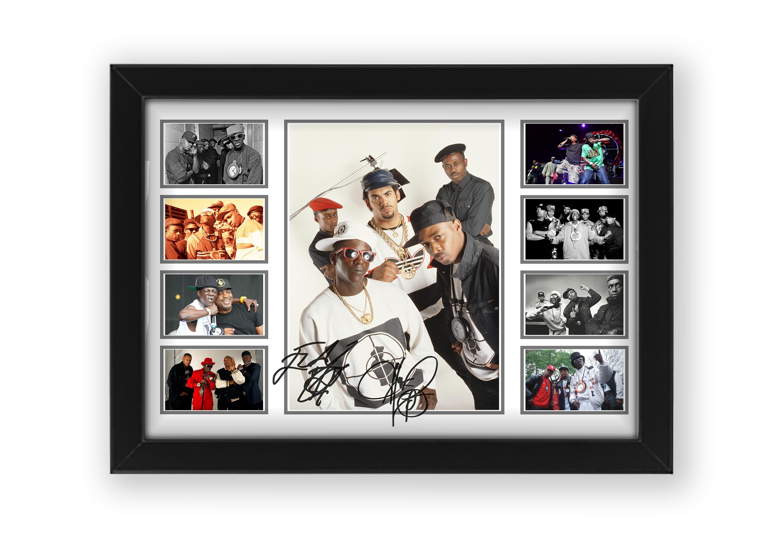 Public Enemy Signed Poster Print - Limited Edition Autograph Fan Gift – Collectible Memorabilia Merchandise (Framed A3 (30x40cm))