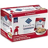 Blue Buffalo Basics Skin & Stomach Care Natural Wet Dog Food Topper, Salmon in Gravy 2.5oz Pouch (12 Pack)