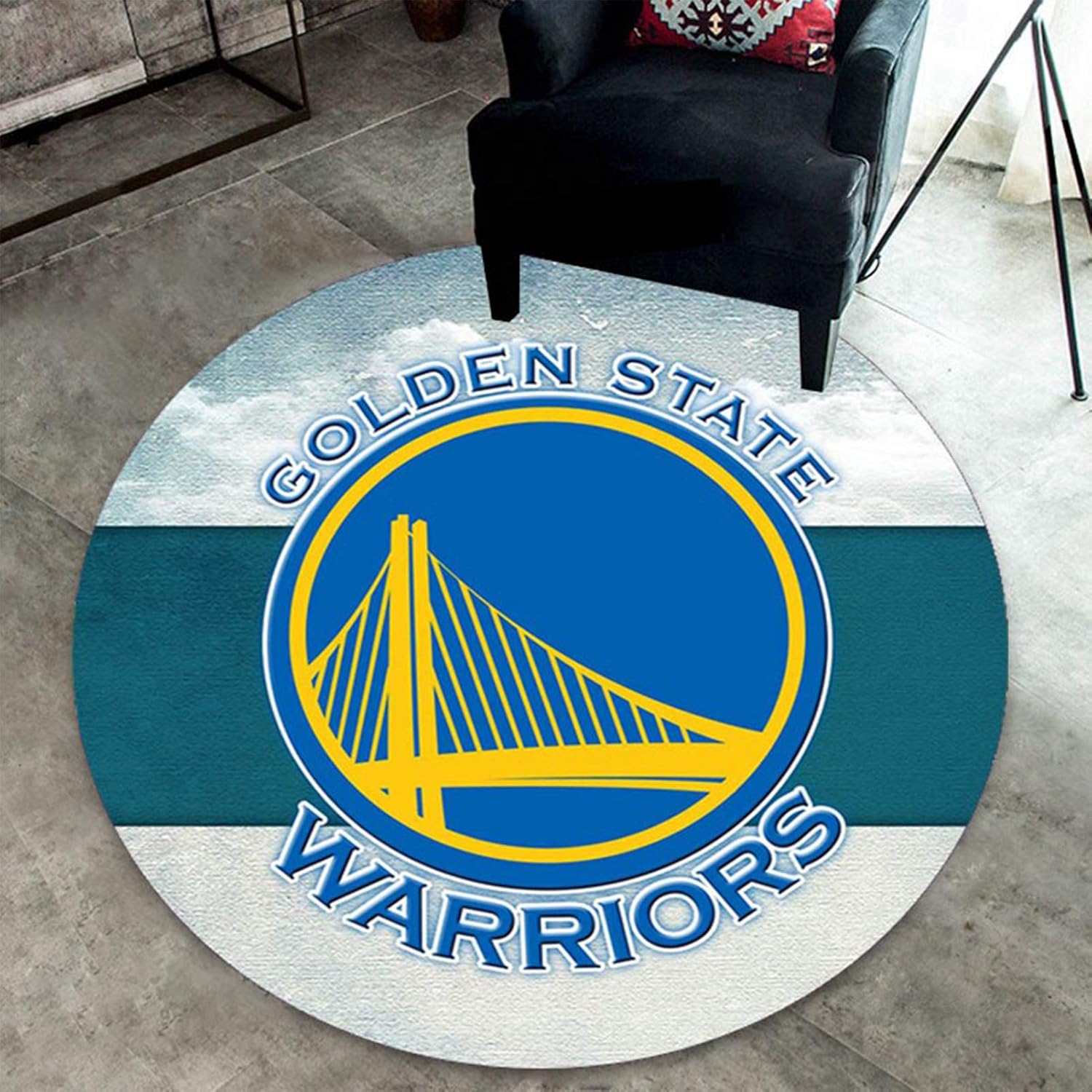 FDGHSX Warriors Round Basketball Rug, 2021 New NonSlip