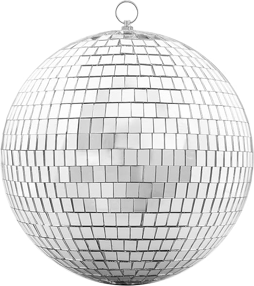 Mirror Ball 20CM Cool and Fun Silver Hanging Party Disco Ball Amazon