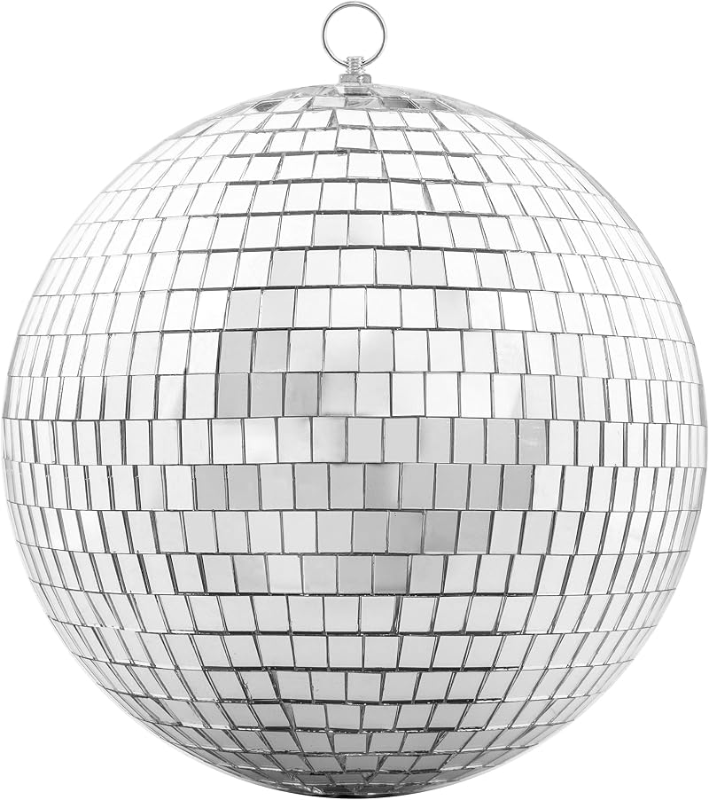 Devan 20CM Silver Mirror Ball Disco Party Hanging Decor