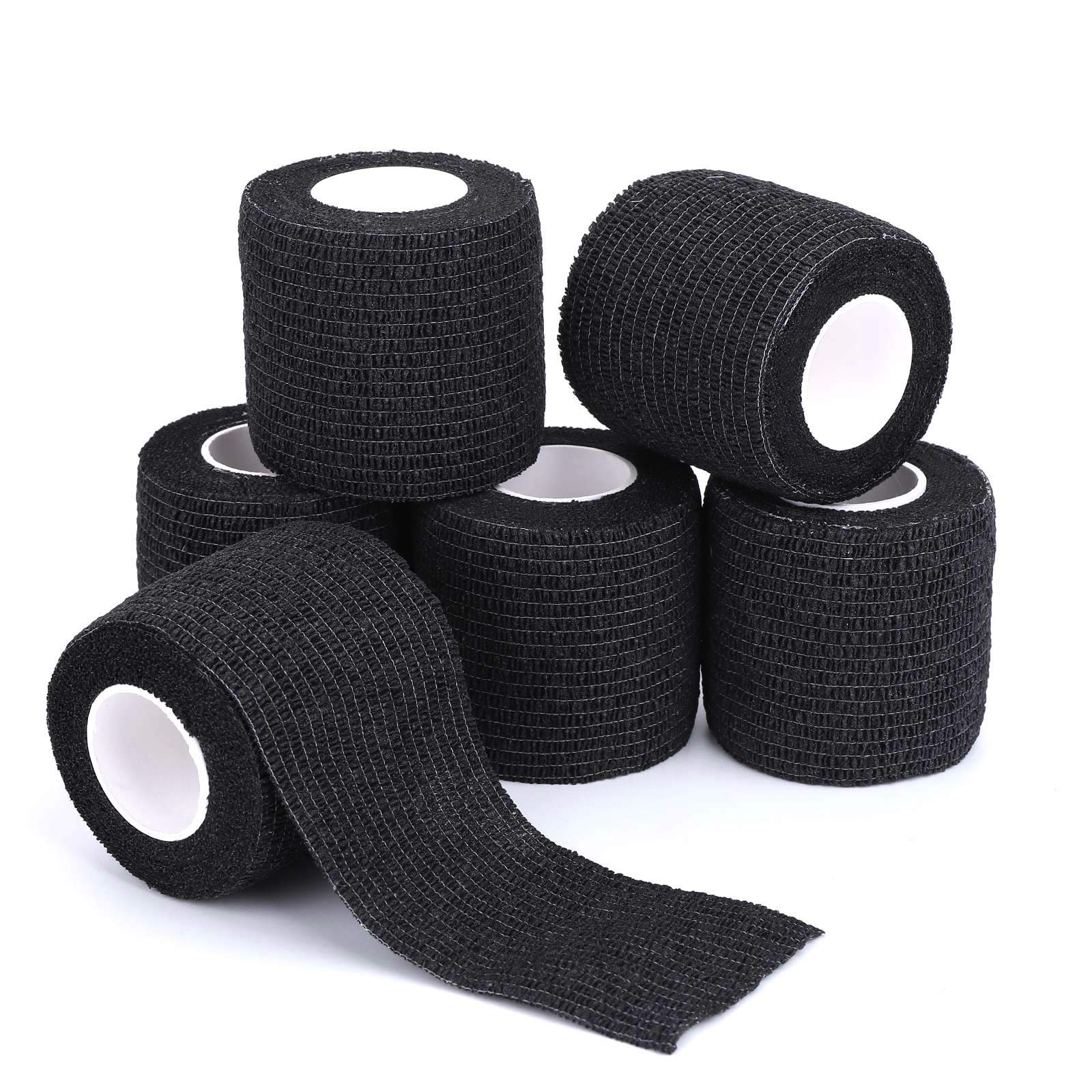 Photo 1 of Self-Adhesive Cohesive Wrap Bandage Flexible Stretch Tape Athletic Strong Elastic First Aid Tape for Wrist, Ankle Sprains, Swelling 6 Packs, 2Inch X 5Yards