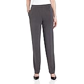 Briggs New York Womens Pull on Dress Pant (Regular Short & Tall Length)