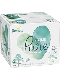 Pampers Aqua Pure 6X Pop-Top Sensitive Water Baby Wipes