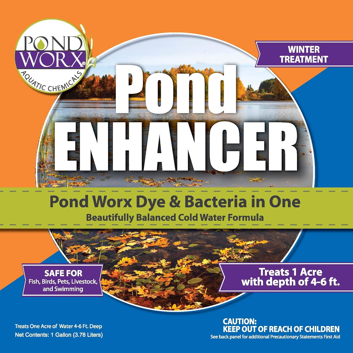 Pond Worx Blue Pond Dye and Pond Bacteria Combo : Garden & Outdoor