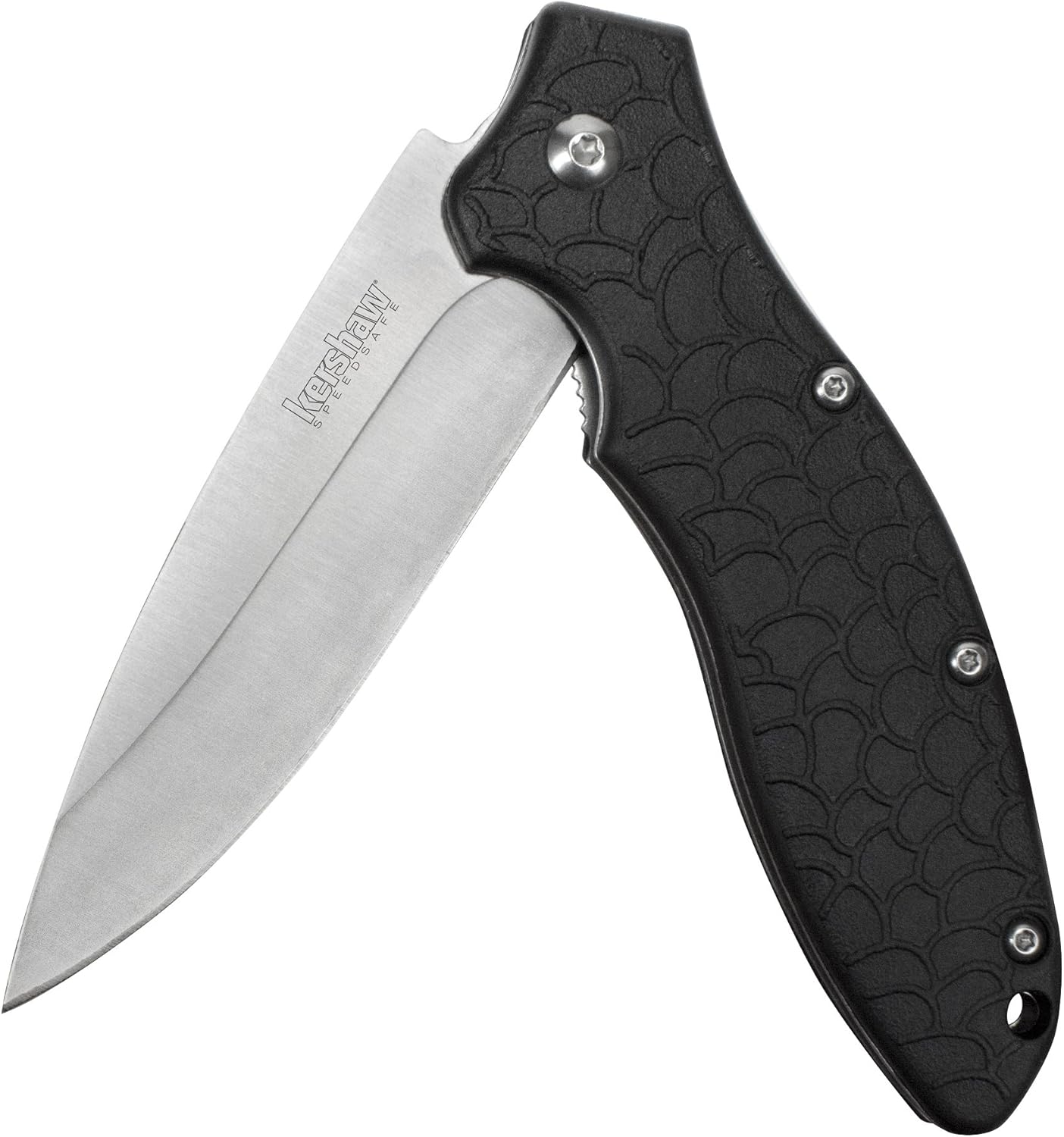 Kershaw Oso Sweet (1830) Folding Pocketknife with Satin-Finished 3.1-Inch 8Cr13MoV Stainless Steel Blade, Glass-Filled Nylon Handle, SpeedSafe Assisted Open, Liner Lock, Reversible Pocketclip; 3.2 OZ. , Black: Sports & Outdoors
