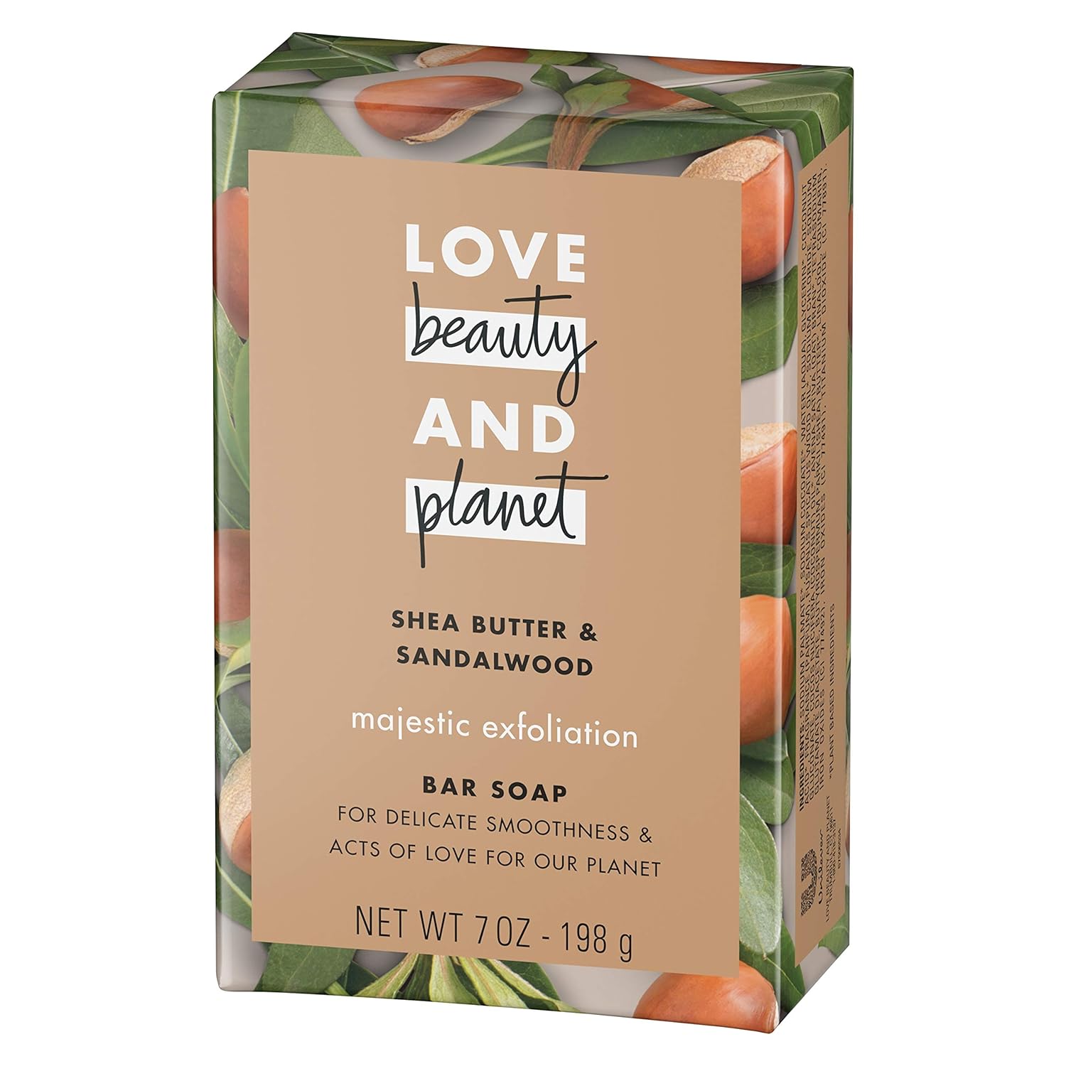 Love Beauty And Planet Majestic Exfoliation Bar Soap Shea Butter & Sandalwood, 7 oz, Pack of 3 : Beauty