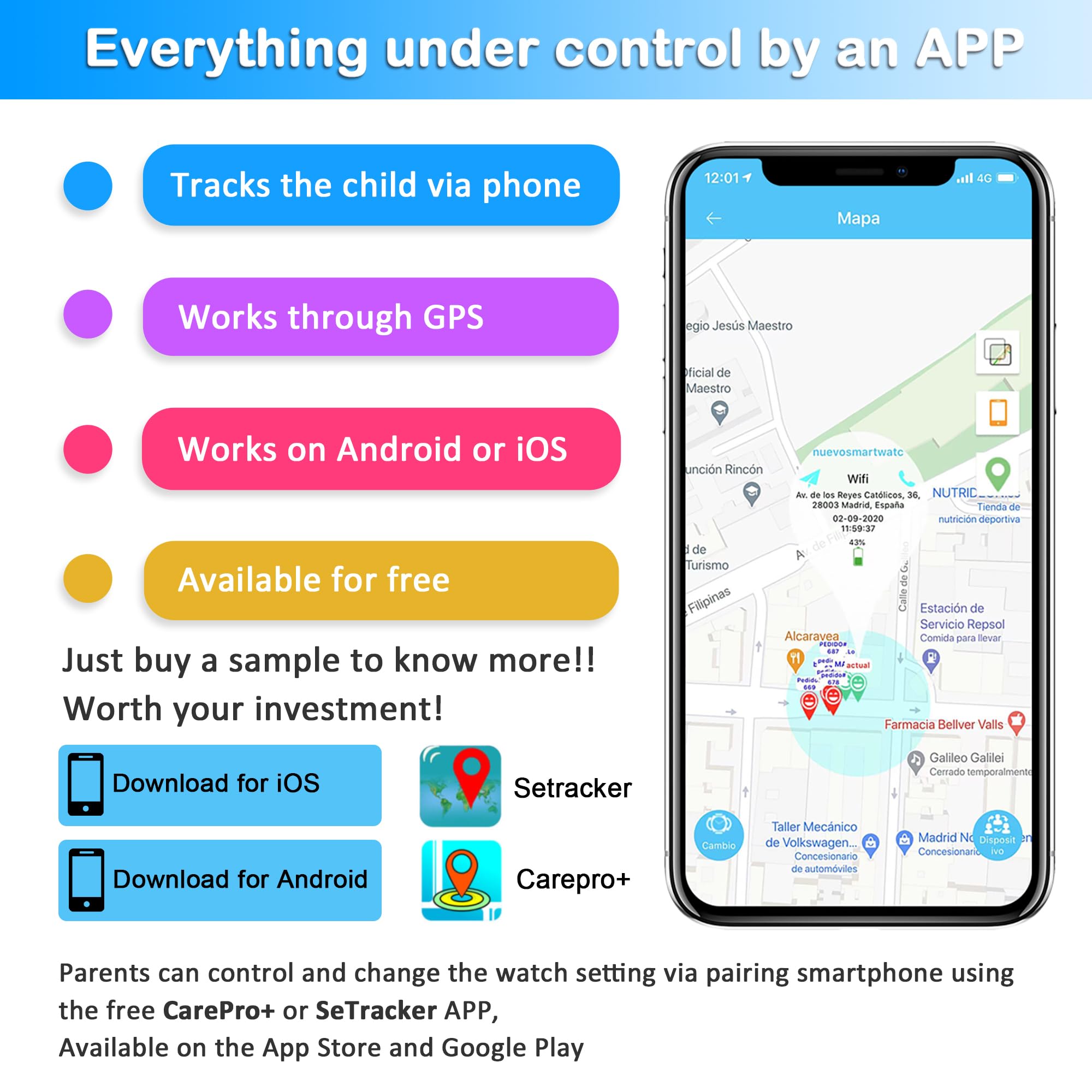 4G Kids Cell Phone Watch with GPS Tracker & Video Calling Smartwatch for Boys Age 5-12, SOS Call Voice Chat Camera Alarm Clock HD Touch Screen Smart Watch Gifts Toys for Kids