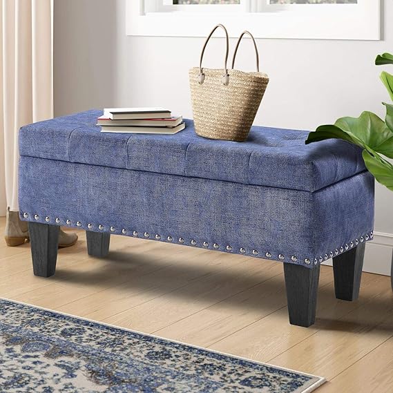 Amazon.com: Miamitown Upholstered Flip Top Storage Bench: Kitchen & Dining