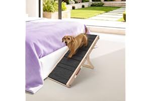 Artpet Dog Ramps for Small Dogs Folding Dog Ramp for Couch Bed Portable Pet Ramp for Cats Adjustable Height 21”, Up to 35lbs