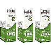T-Relief Extra Strength Arthritis Pain Reliever Arnica +12 Natural Medicines for Joint Soreness Stiffness Aches, Quick Dissolving Pain Relief for Women & Men - 100 Tablets (Pack of 3)