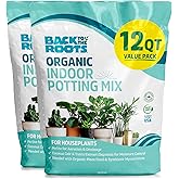 Back to The Roots 100% Organic Indoor Potting Mix (Value 12 Quart) | Promotes Healthy Houseplant Growth| Made in The USA