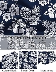 COOFANDY Mens Short Sleeve Hawaiian Shirts Summer