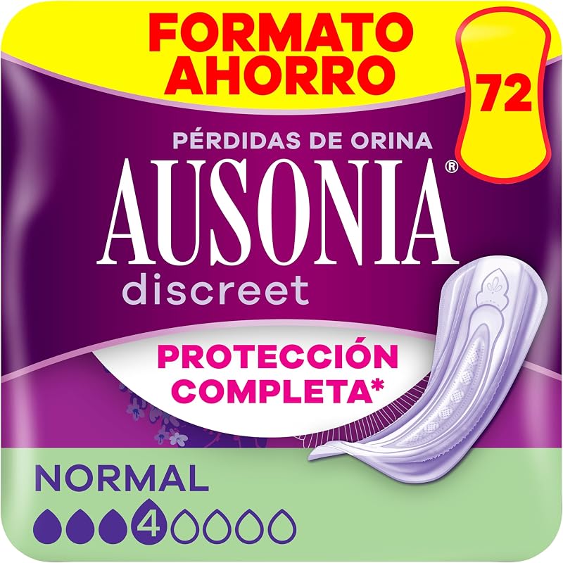 Discreet Compresas Incontinencia Mujer, Normal, 72 unidades