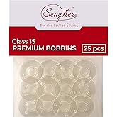 25pcs Premium Class 15 Bobbins – Fits Janome HD3000, Brother, Elna & Kenmore - Compatible with Janome Sewing Machine Accessor