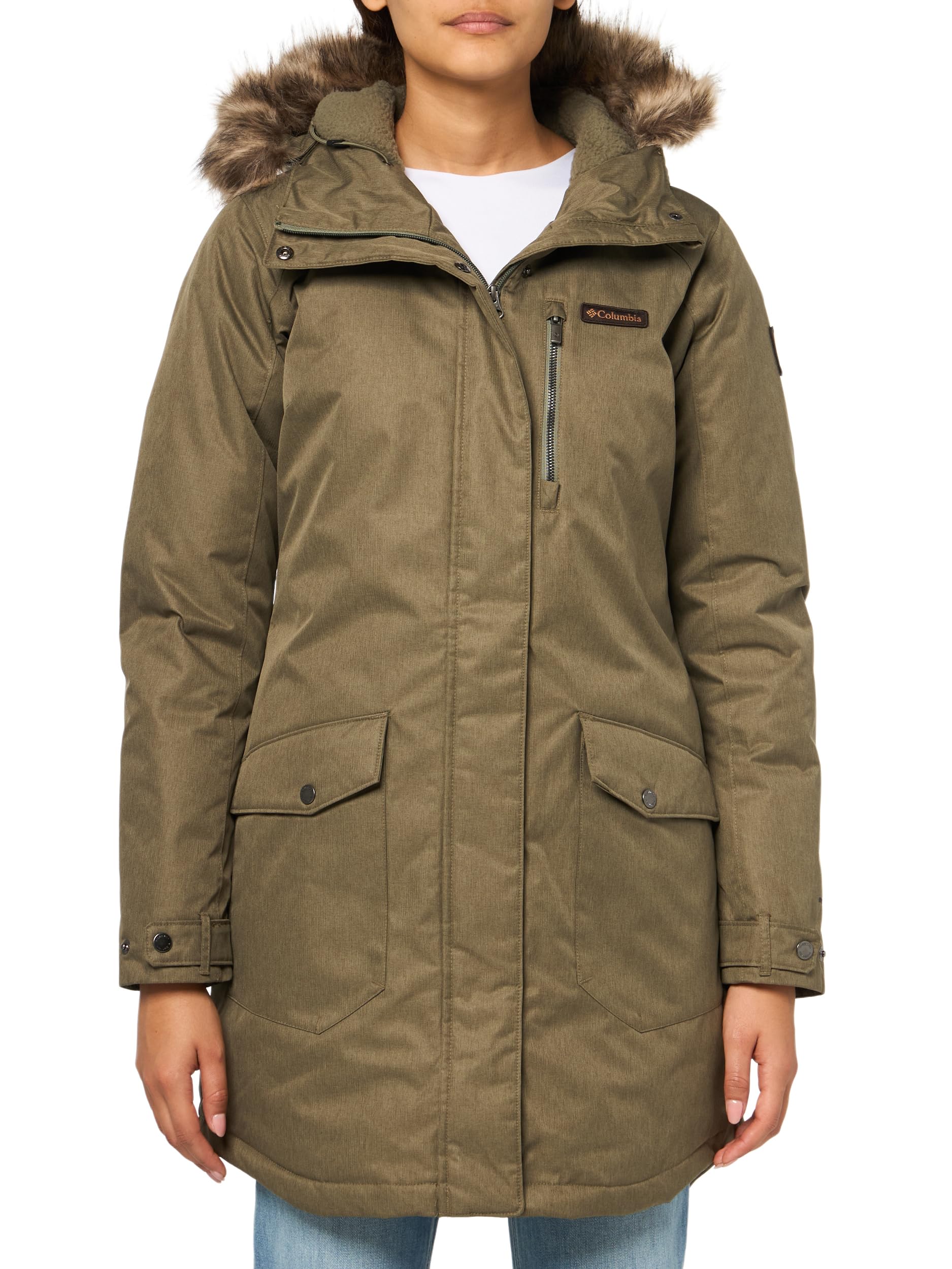 Columbia Women's Suttle Mountain Long Insulated Jacket, Stone Green, X-Small Image