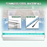 Longrun 30cm Stainless Steel Pond Waterfall Blade Kit with 7 Color LED view 3