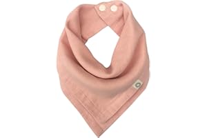 Kishu Baby Indi - Premium GOTS Certified Organic Bandana Scarf Bib, Dual Layer, 4-Way Reversible Muslin Baby Bandana Bibs for Boys or Girls