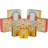 Hallmark Gift Bag Assortment (8 Bags: 3 Small 6", 3 Medium 9", 2 Large 13") Kids Birthday, Good Vibes, Retro Icons