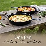 nuovva Pre Seasoned Cast Iron Skillet 12 Inch Oven Safe Frying Pan view 9
