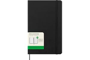 Moleskine Undated Weekly Planner, 12M, Large, Black, Hard Cover (5 x 8.25)