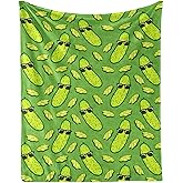 Homieblanket Pickle Blanket for Boys Girls, Cute Pickle Themed Design Printed Throw Blankets for Kids Lap, Chair Sofa, Warm Soft Cozy Blanket, 40"x 50"