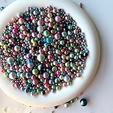 Chuxin 1000PCS Assorted Pearls Beads No Holes, 3-10mm Colorful Pearl Beads, Loose Bead Without Holes, Highlight Craft Pearls for DIY, Table Scatter, Wedding, Birthday Party, Home Decoration