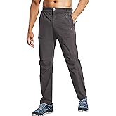 Haimont Men's Hiking Pants with 6 Zip Pockets Nylon Quick Dry Lightweight Outdoor Travel Cargo Pants, Water Resistant