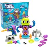 Educational Insights Design &amp; Drill Robot Workshop - Construction Toys &amp; Tools for Kids, Robot Toy Building Sets, Kids' Tool Set with Real Electric Drill Toy, Take Apart STEM Set, Gifts for Ages 3+