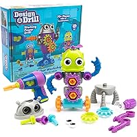 Educational Insights Design & Drill Robot Workshop - Construction Toys & Tools for Kids, Robot Toy Building Sets, Kids' Tool