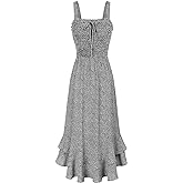 GRACE KARIN Women's 2025 Summer Floral Boho Dress Square Neck Strapped Swing A Line Sundress Beach Long Maxi Outfits