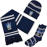 Culture Fly Harry Potter Scarf Beanie Socks Premium Knit 3pc Winter Bundle Gift Set